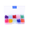 8mm natural stone loose beads, chalcedony white stone plus color bead box DIY skewers 10 color combination boxes