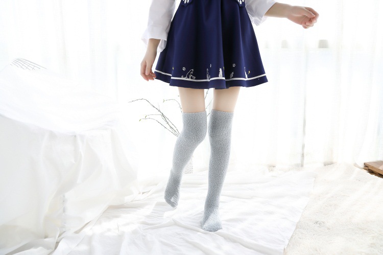 over knee thick warm striped socks  NSFN30495