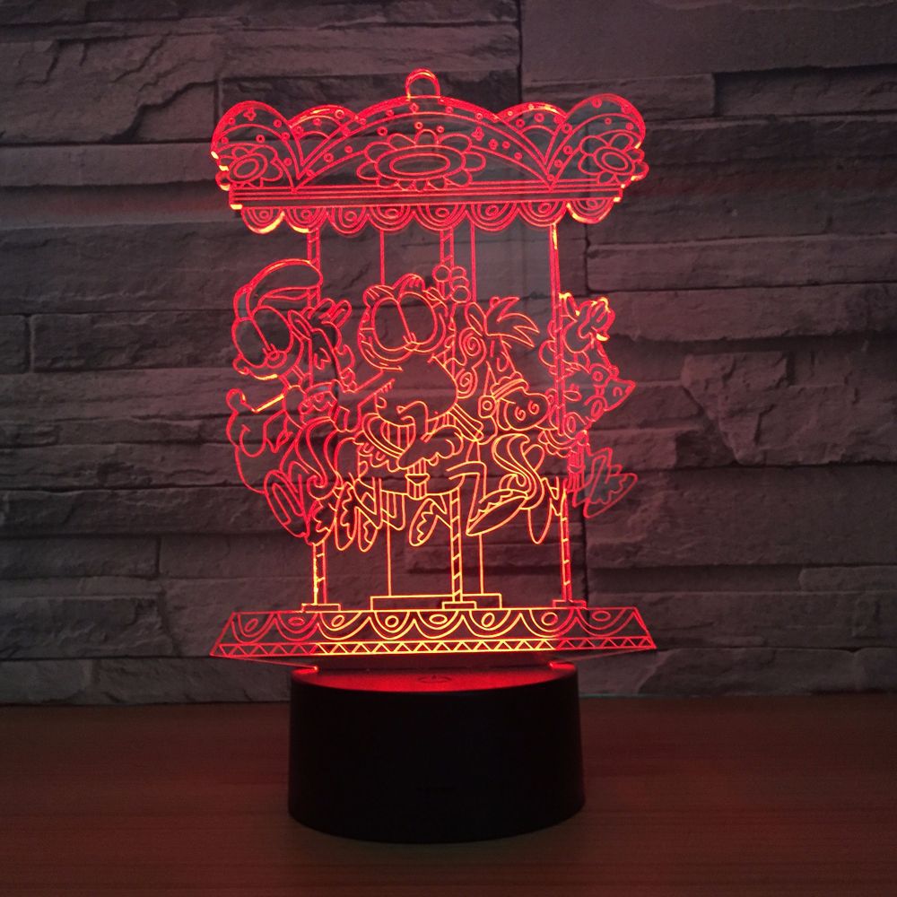 3D立体错觉灯 跨江大桥七彩触摸变色视觉灯 亚克力