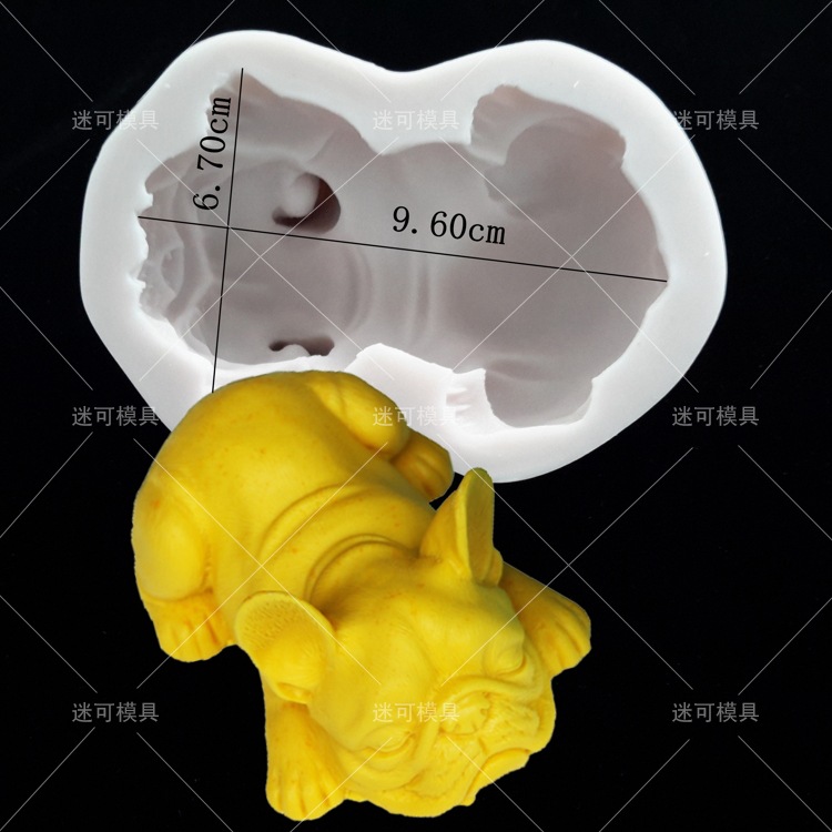 Tridimensional mousse molde de silicona helado pastel arena perro 3D pastel molde de silicona molde para hornear