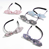 Rabbit ear satin ribbon chiffon hair hoop ultra -wide band bow head hoop head jewelry female special offer will not return