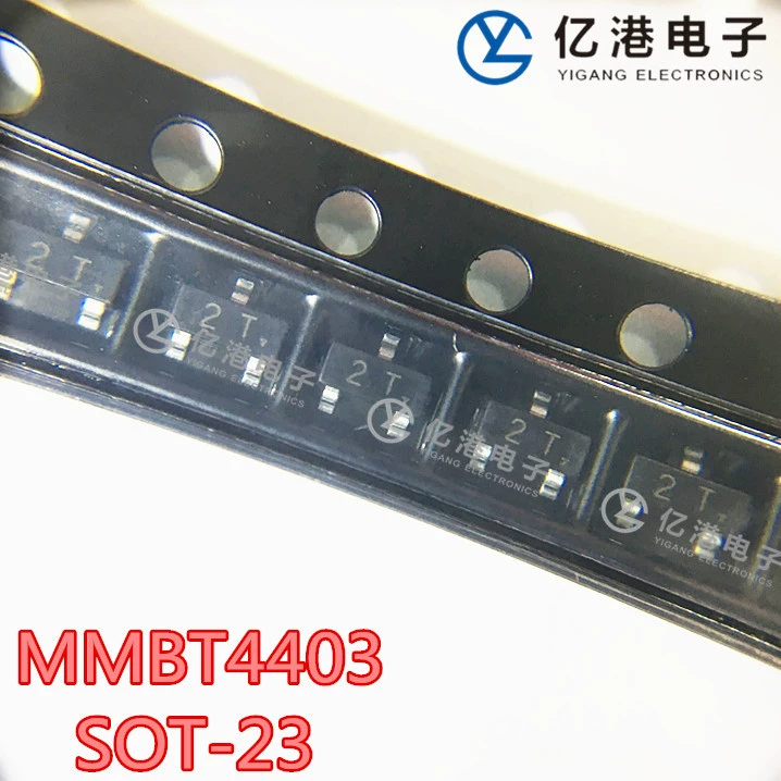 MMBT4403 SMD транзистор MMBT4403 2T SOT23 0.5A/40V полярность PNP