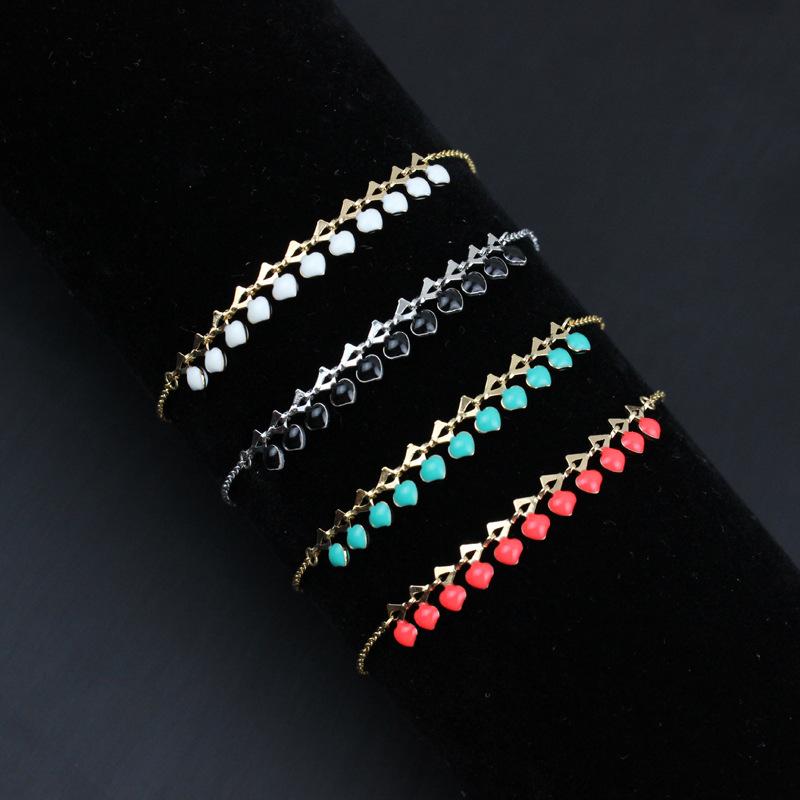 Cute Copper Enamel Bracelets 1 Piece