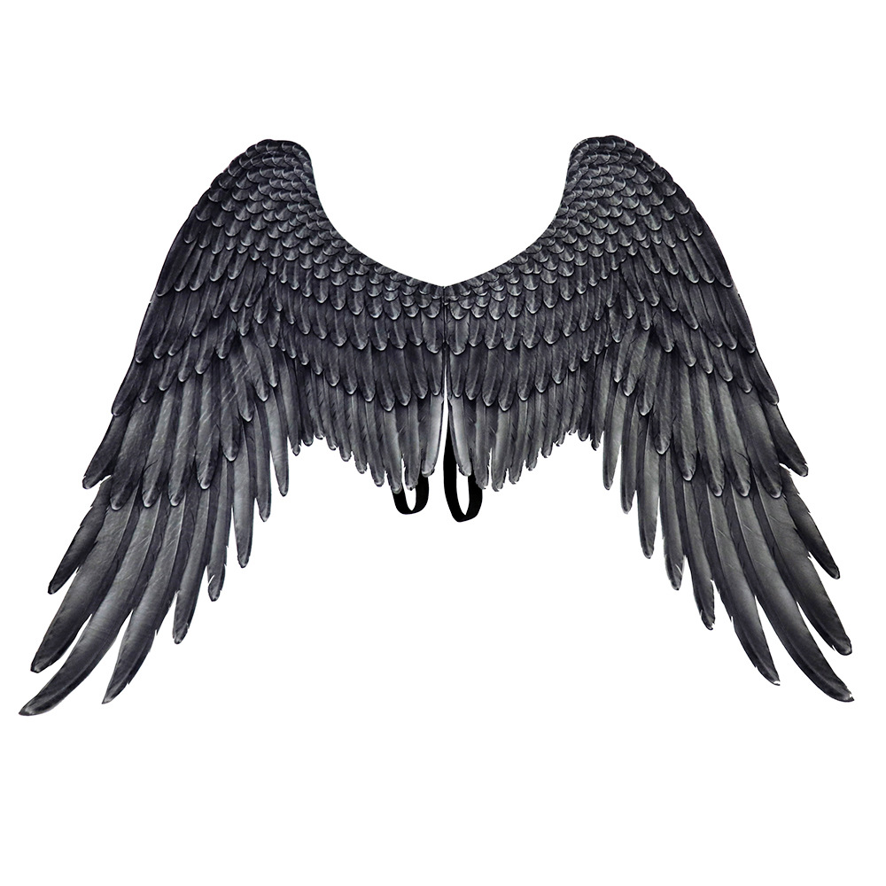 Halloween Wings Unisex Oversized Black White Angel Wings
