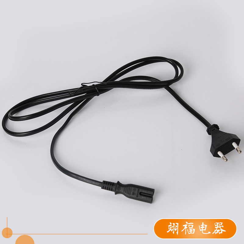 新款欧标防水电源线 欧规两芯橡胶线 欧洲电源线