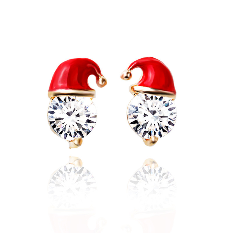 Fashion Snowman Alloy Inlay Rhinestones Women's Earrings Ear Studs 1 Pair display picture 8