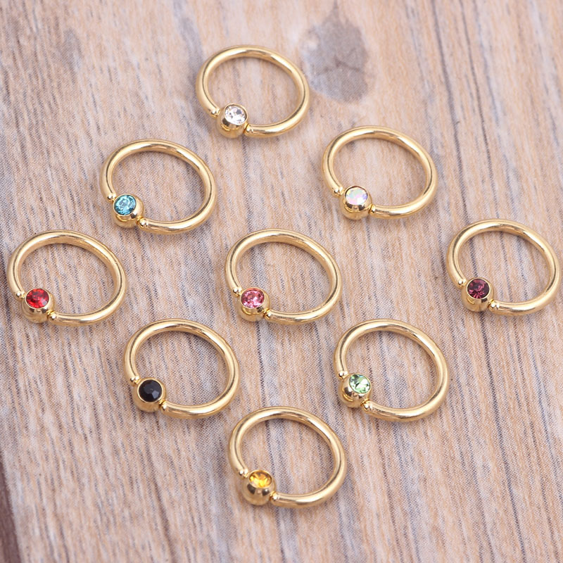 10 Pcs Mixed Color Horseshoe Septum Nose Ring Nose Stud Piercing Jewelry Earrings Set - Stainless Steel detail image 7