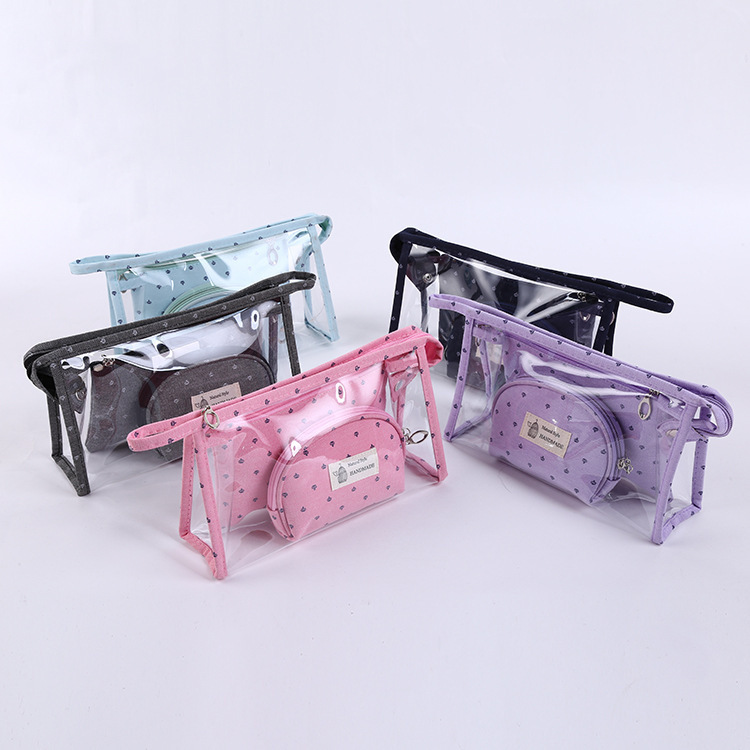 Fashion Crown Printing Cosmetic Bag Three-piece Set Wholesale Nihaojewelry display picture 2