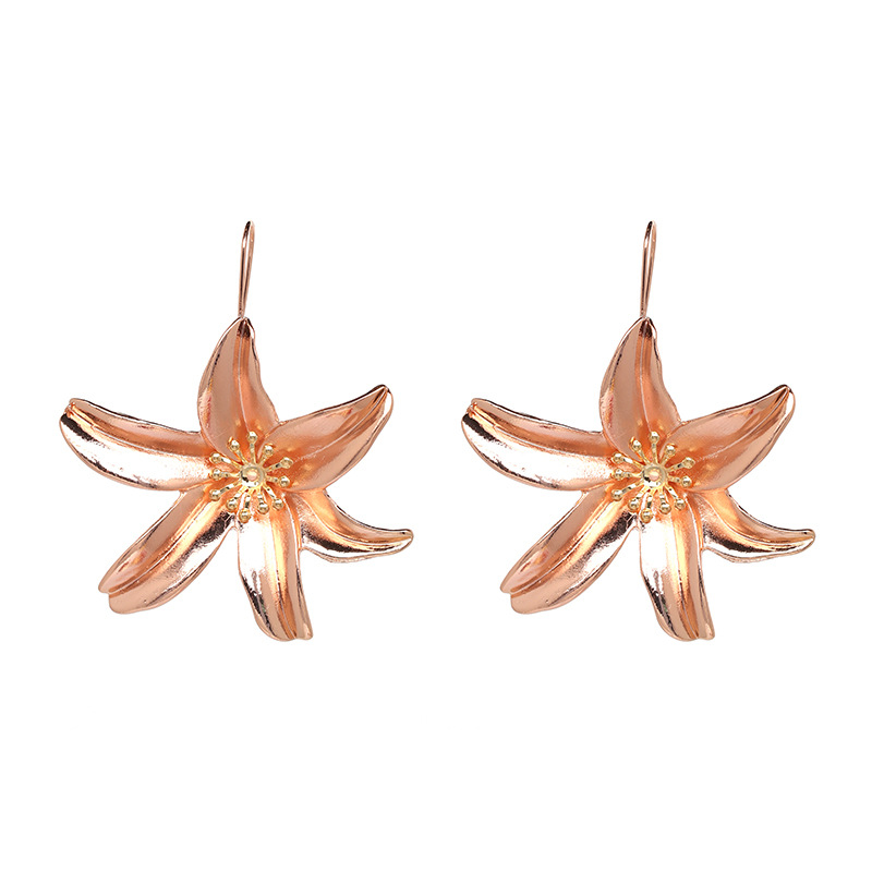 New Fashion Alloy Lily Earrings 7 Colors display picture 11
