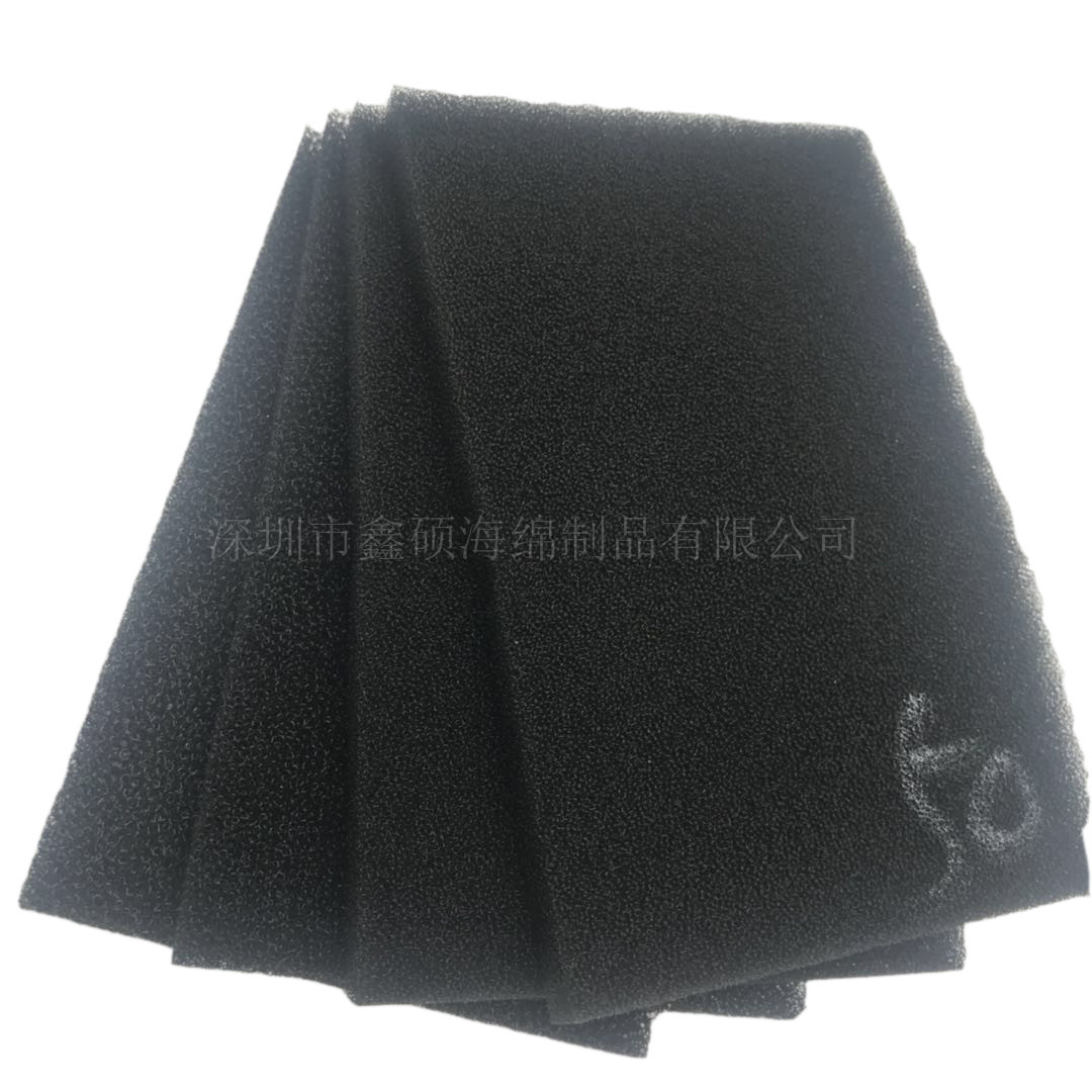 供应25ppi吸烟仪过滤棉黑白色色音响防尘网绵吸尘海棉片材