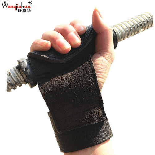 Cowhide fitness gloves weightlifting single pole wristband general style cowhide palm protector sold on Amazon cross-border e-commerce