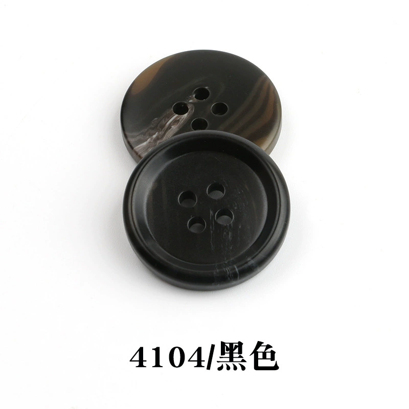 Spot wholesale resin pattern button suit button round edge four-eye coat windbreaker suit jacket button 4100