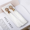 Fashionable long metal earrings, European style, city style