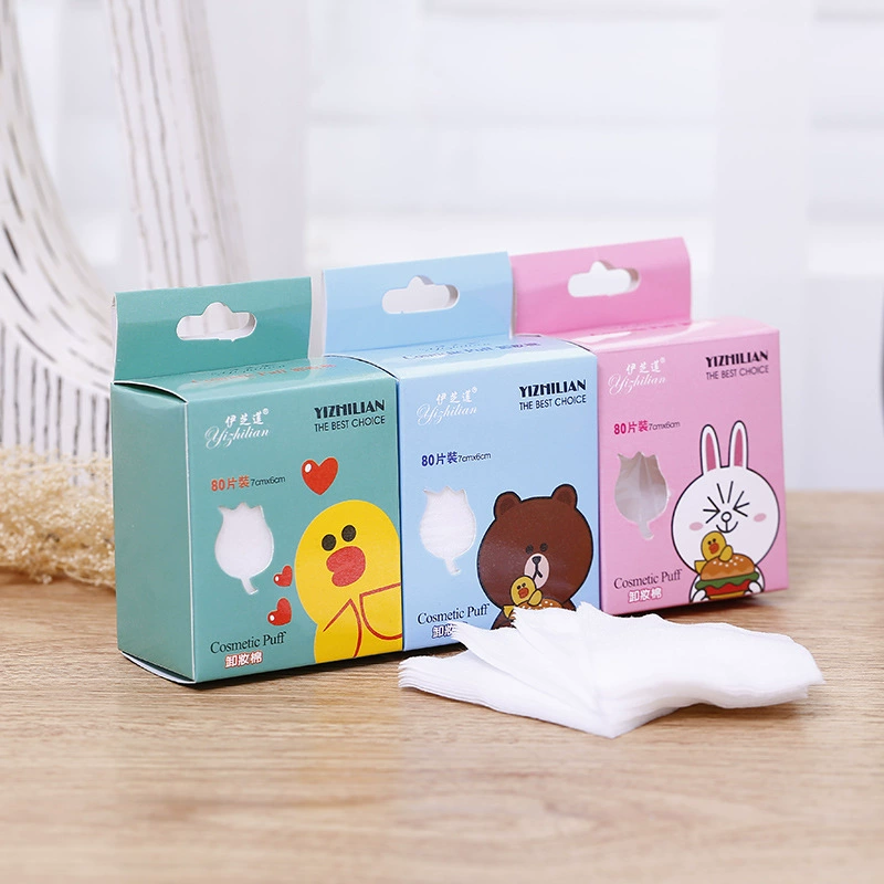伊芝莲 Ватные диски, cotton wipes, нетканая ткань, 80 шт