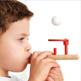 木质吹球游戏悬浮球童年吹吹乐吹球器儿童益智亲子吹吹球游戏玩具