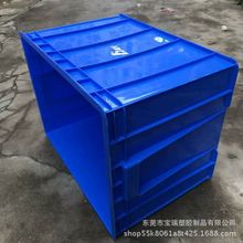 供应山东济南红色塑料周转箱 蓝色带盖餐具专用箱 耐磨物流箱