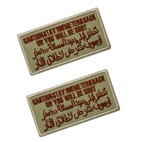 Shoot to kill within 100 meters of Taifeng. Please keep your distance from me, otherwise slap bang bang. Embroidered Velcro seal.