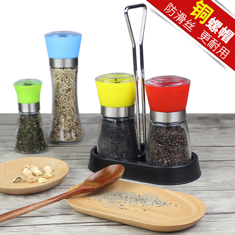 Molinillo de pimienta manual núcleo de cerámica negro pimienta molinillo de pimienta condimento caja de suministros de cocina hogar