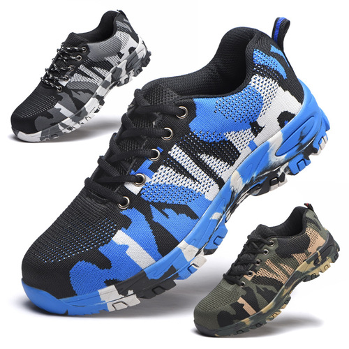 Cross-border wholesale lightweight and comfortable camouflage anti-puncture safety protection shoe for climbing.