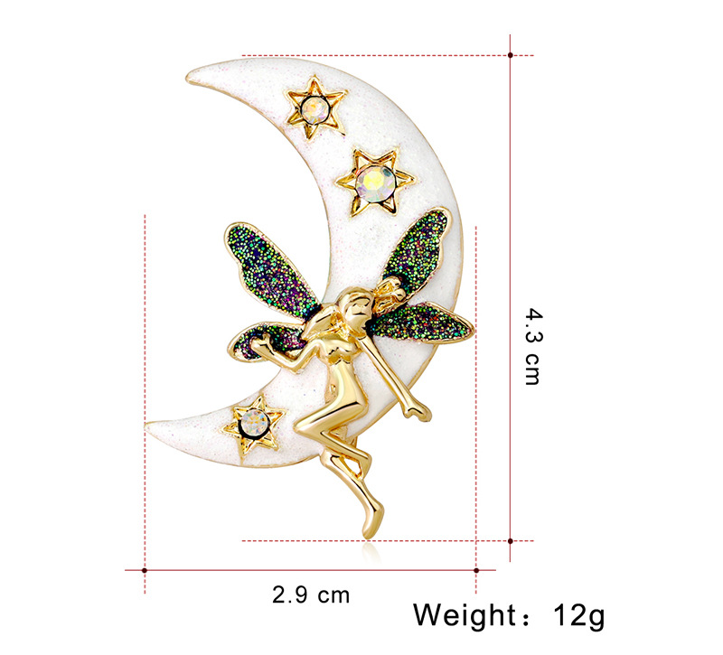 Fashion Star Moon Alloy Enamel Unisex Brooches display picture 1