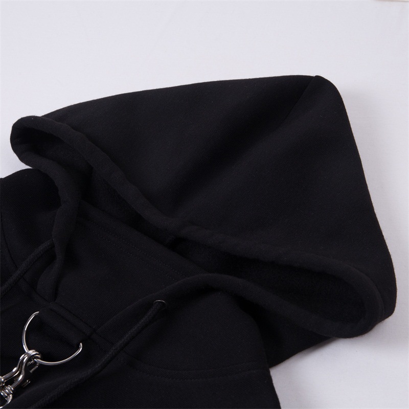 Hooded Chain Long Sleeve Sweatshirt NSGYB97770