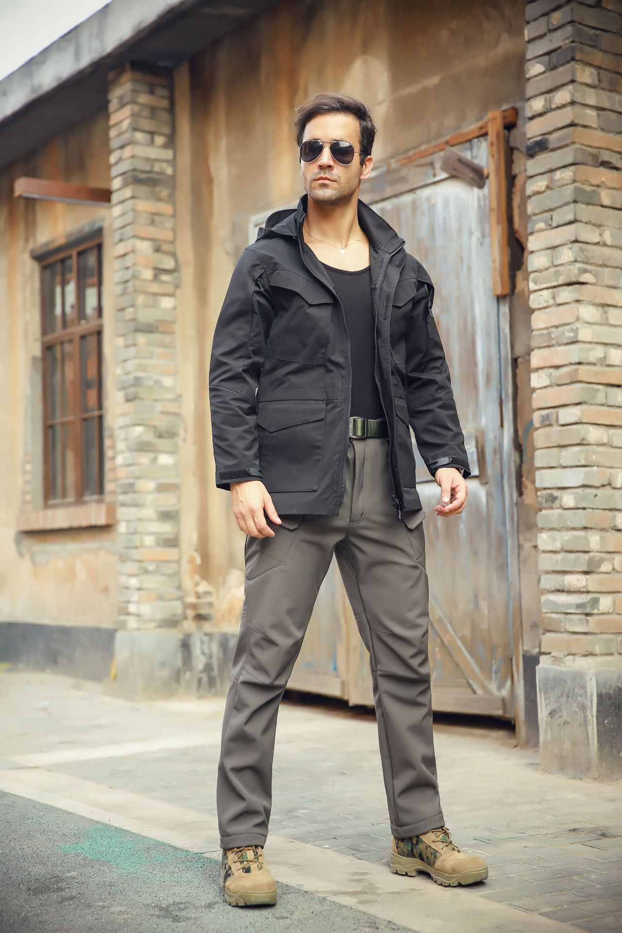 Man's clothing Archon Outdoor sharkskin soft shell pants Tactical Army Leggs Assault pants Waterproof warm men's camouflage_viptrois.com