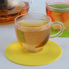Silicone Cup Mat 10CM Round Hotel Western Restaurant Coffee Dining Brand Gift Cup Mat with Logo Printing