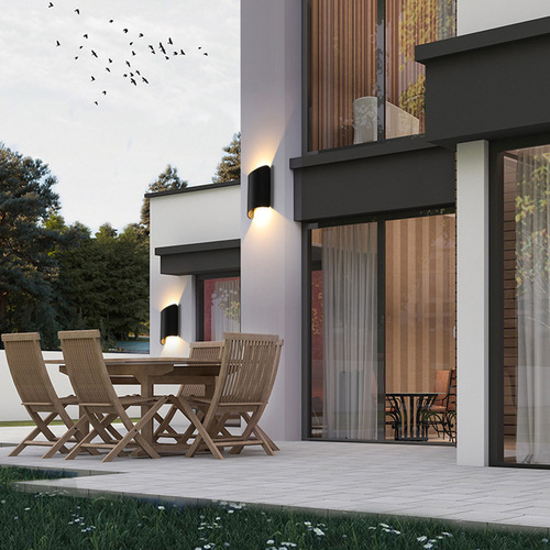 LED Outdoor Wall Lamp, Wall and Ceiling Illuminating Spotlight, Simple and Irregular Courtyard Wall Lamp, Waterproof Dual Head Wall Lamp