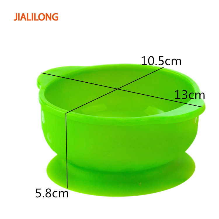 Juego de tazón con ventosa de silicona y cuchara para bebé de 280 ml, antideslizante y resistente al calor