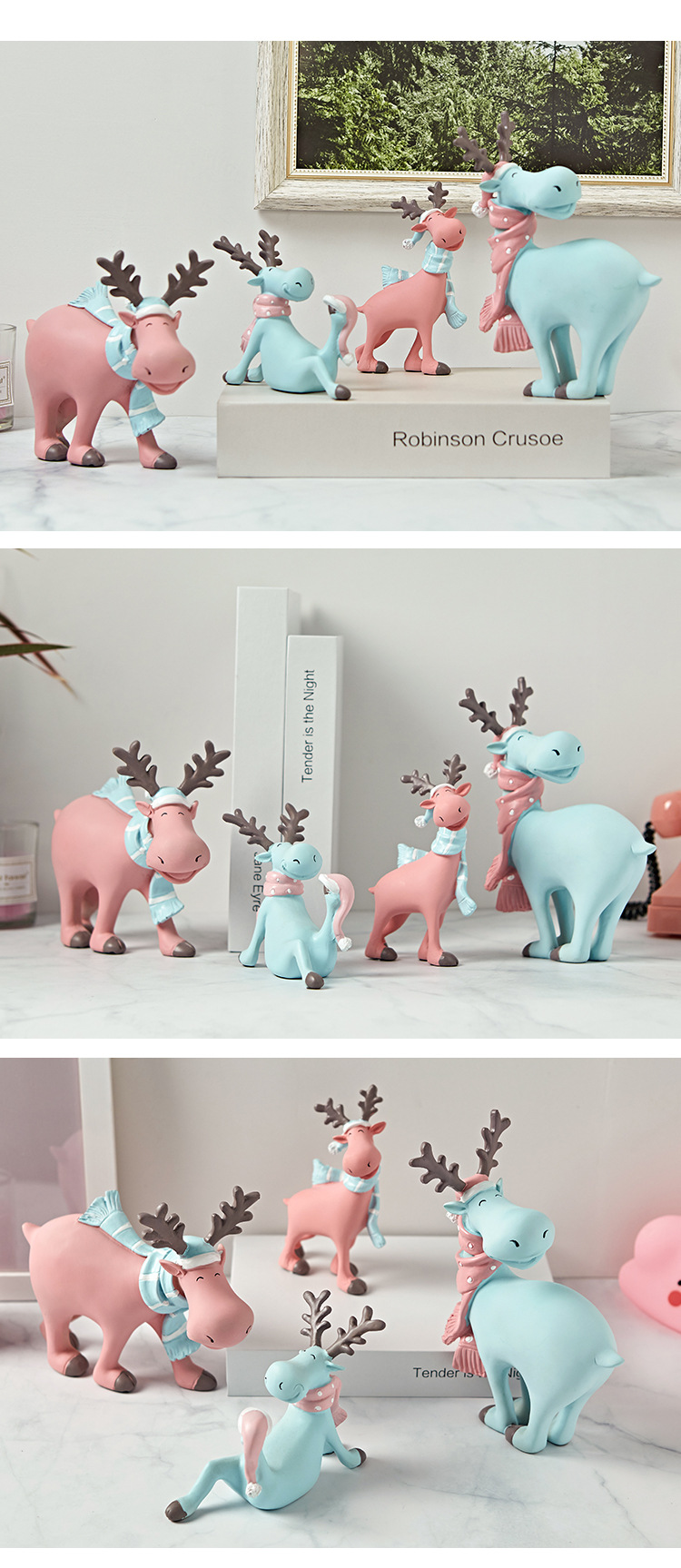 Nordic Elk Decorative Figurines