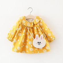 Q151 童装批发秋冬季新品女童加绒加厚裙衫宝宝保暖服装代销