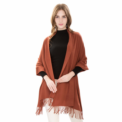 Winter new European and American men's and women's single color scarves and shawls. Factory wholesale imitation solid color cashmere brushed scarves and shawls.
