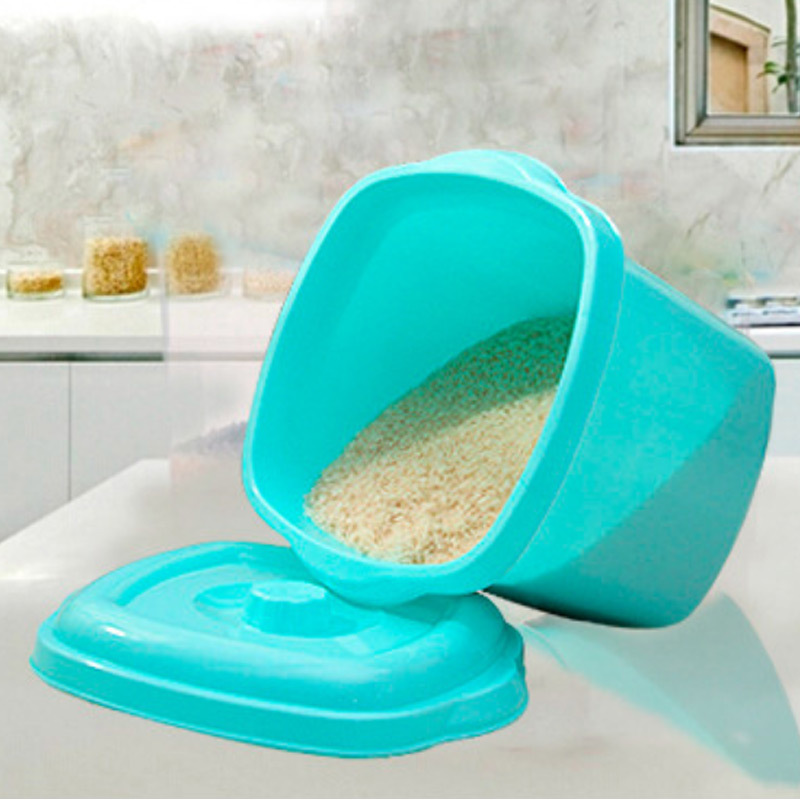 厂家直销10公斤滑轮米缸  防虫防潮塑料日式米箱LOGO定制米桶批发