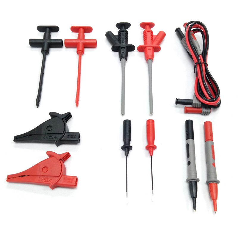 Factory direct multimeter probe high precision test kit 4mm banana jack hook clamp alligator clip probe