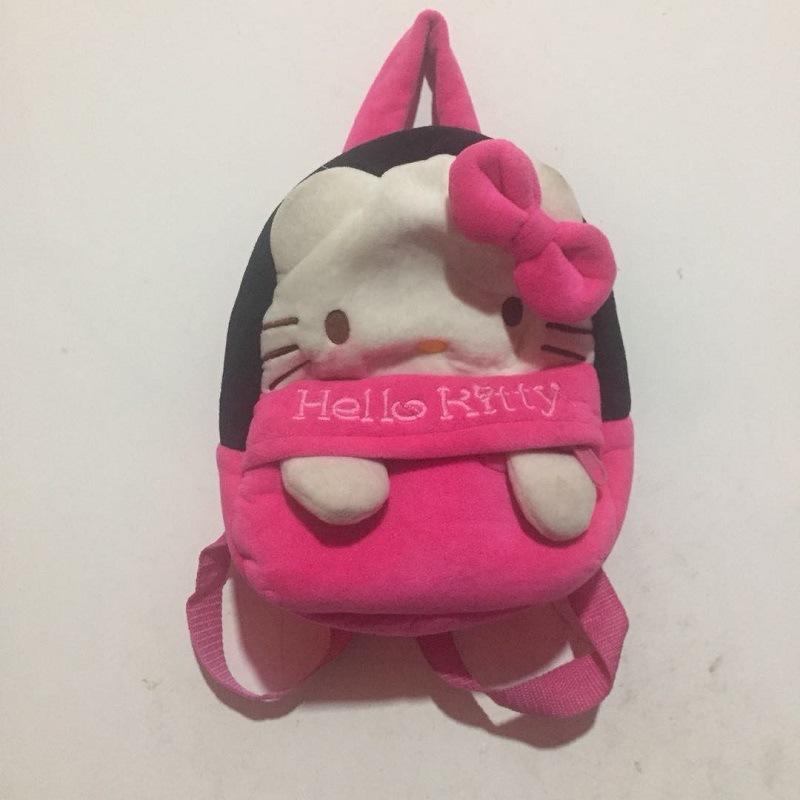 最新冬款卡通猫毛绒儿童书包 小背包双肩背包 厂家订做|ru