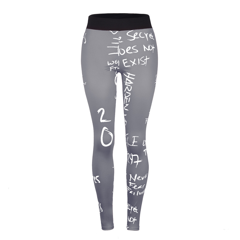 Leggings deportivos ajustados estampados NSZH28612