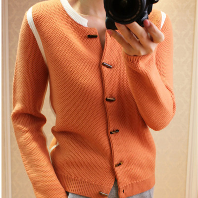 2020 Autumn and winter new pattern T-shirts Cashmere Cardigan Chromatography Self cultivation knitting have cash less than that is registered in the accounts Versatile sweater support On behalf of