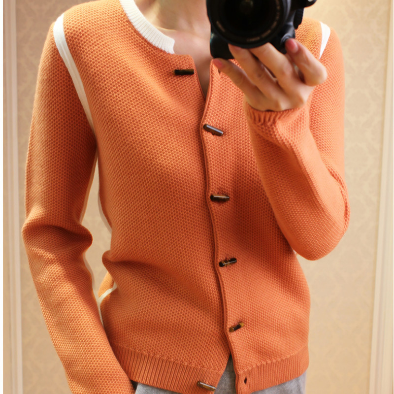 2020 Autumn and winter new pattern T-shirts Cashmere Cardigan Chromatography Self cultivation knitting have cash less than that is registered in the accounts Versatile sweater support On behalf of