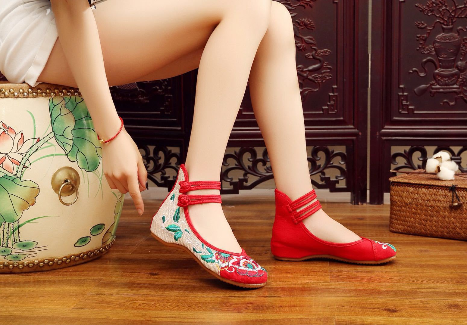 Mocassins femme  CHAUSSURES EN TISSU DE PéKIN - Ref 3348483 Image 4