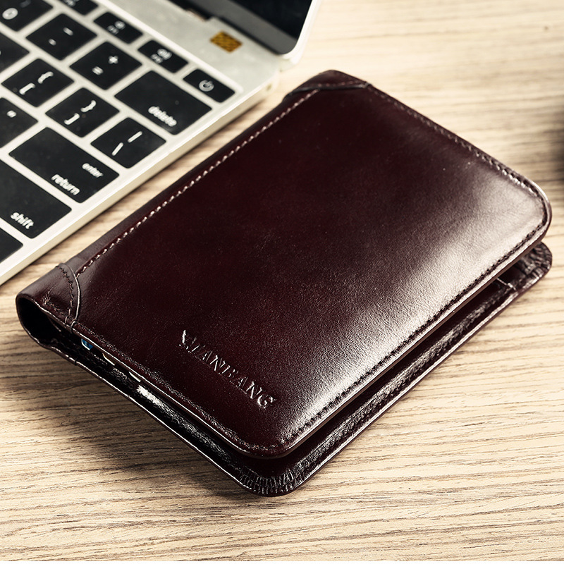 Cross-border Exclusive for Man Bang Explosions Men's Wallet Men's Top Layer Cowhide Wallet Short 30% Business Classic Wallet Cross-border Exclusive for Man Bang Explosions Men's Wallet Men's Top Layer Cowhide Wallet Short 30% Business Classic Wallet
