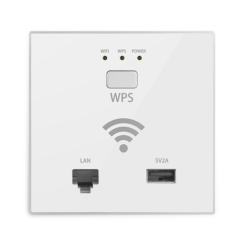 300Mbps黑色镜片入墙式AP路由器酒店别墅高档会所WiFI覆盖面板AP