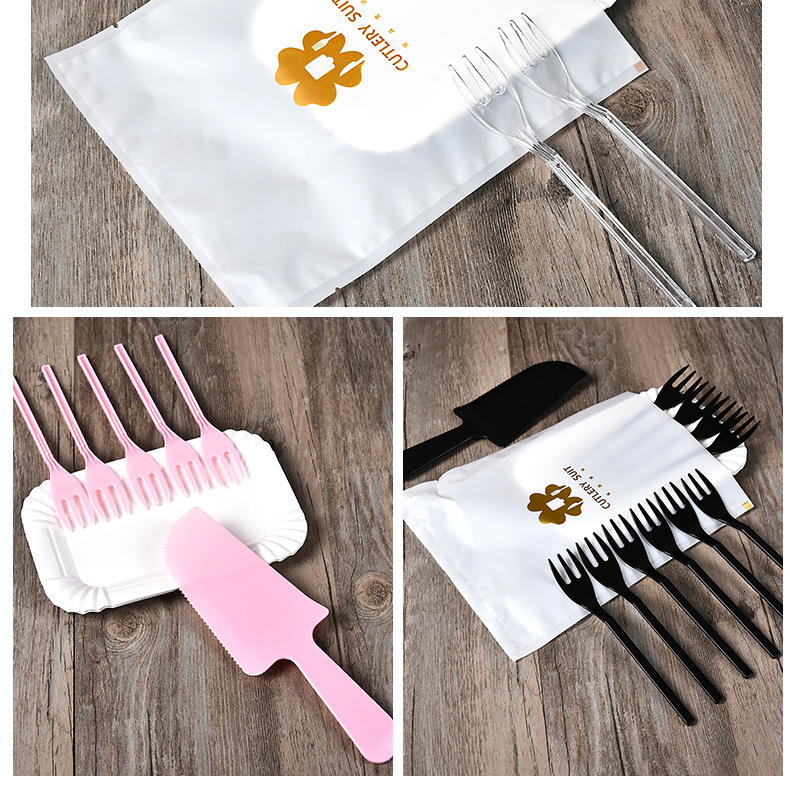 生日蛋糕刀叉纸盘蜡烛四合一套装 生日蛋糕蜡烛 生日蜡烛套装