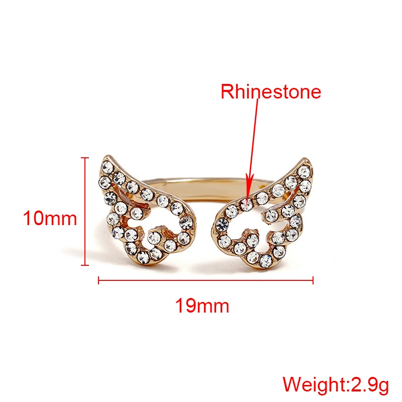 Adjustable Zircon Ring, Korean Style, Micro Inlay, One Size Fits All