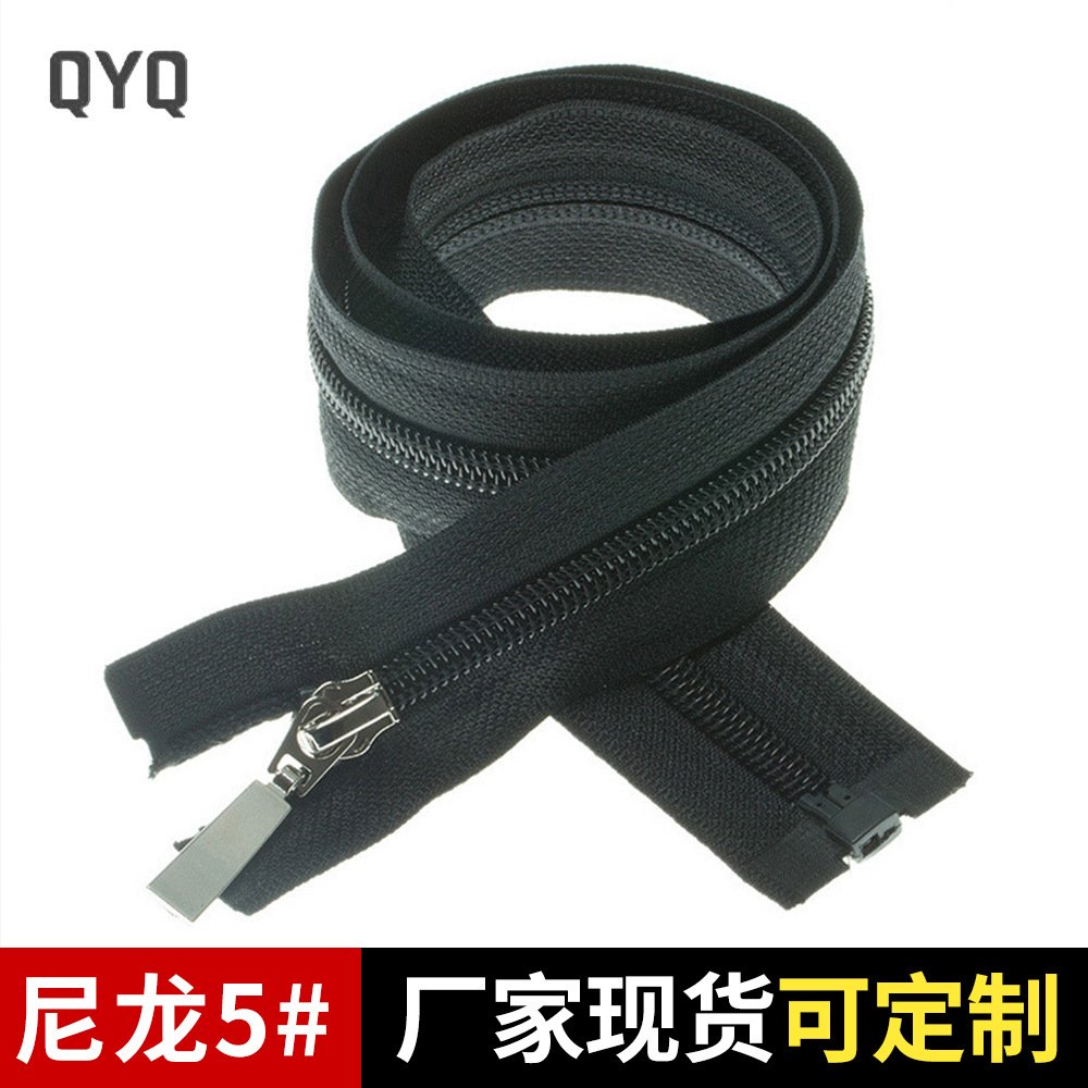 Zhejiang Wenzhou factory Supplying coffee zipper 5 Clothes & Accessories Home textiles Luggage and luggage nylon zipper customized