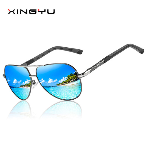 New men's polarized sunglasses toad mirror spring leg series colorful film fishing glasses driving mirror 8725