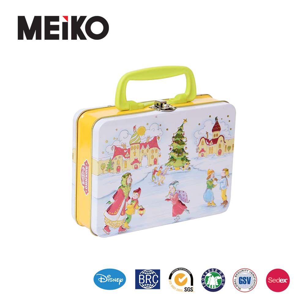 厂家定制马口铁手挽罐 食品级午餐盒 马口铁精美包装手挽罐