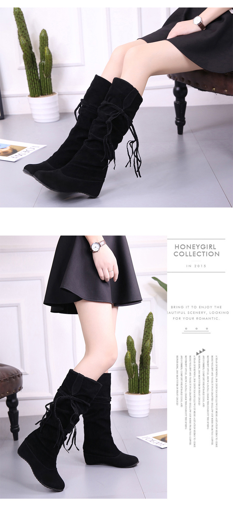 Bottes femme en Daim - Ref 3354693 Image 41