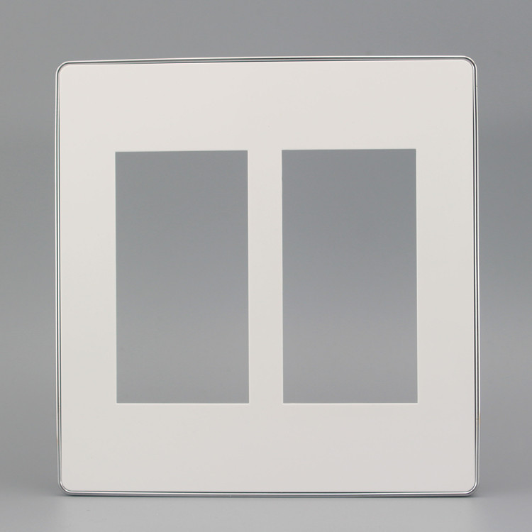 银边120型六位空面板 六位大面板 信息墙壁面板可配128型任意模块