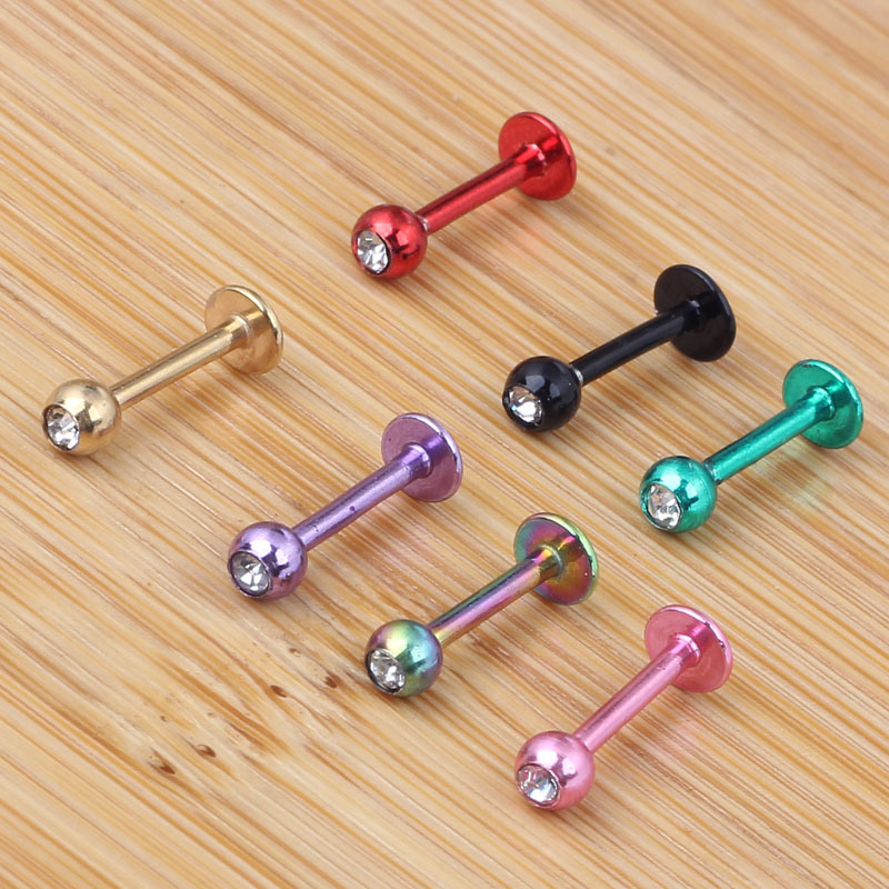 Mixed Color Lip Nails Piercing Jewelry 8 Pcs Pack Stainless Steel Lip Studs Ear Bone Nails detail image 9