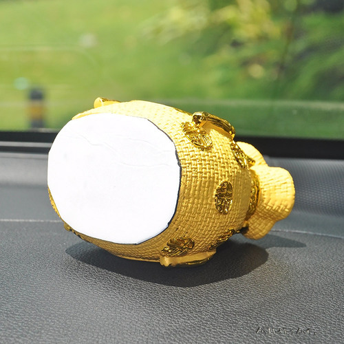 Velvet Sand Gold Resin Crafts Lucky Bag Lucky Money Bag Piggy Bank Car Ornaments Car Interiors Dropshipping
